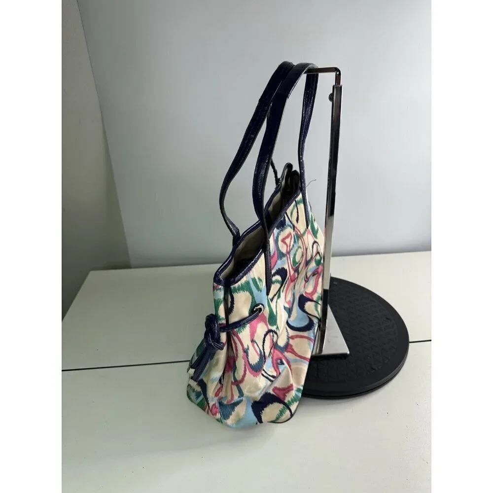 DAMAGED STRAPS - Coach F24453 Ikat Large Carryall Multicolored Signature C